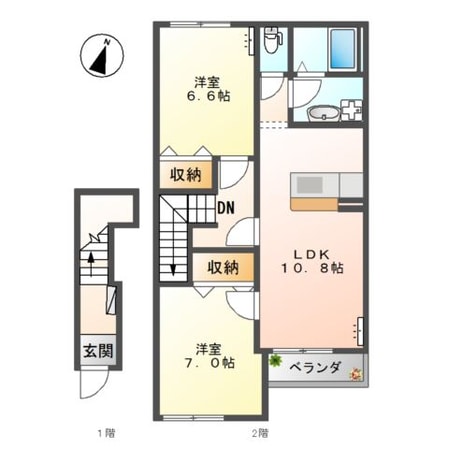 スクラム　Ａの物件間取画像